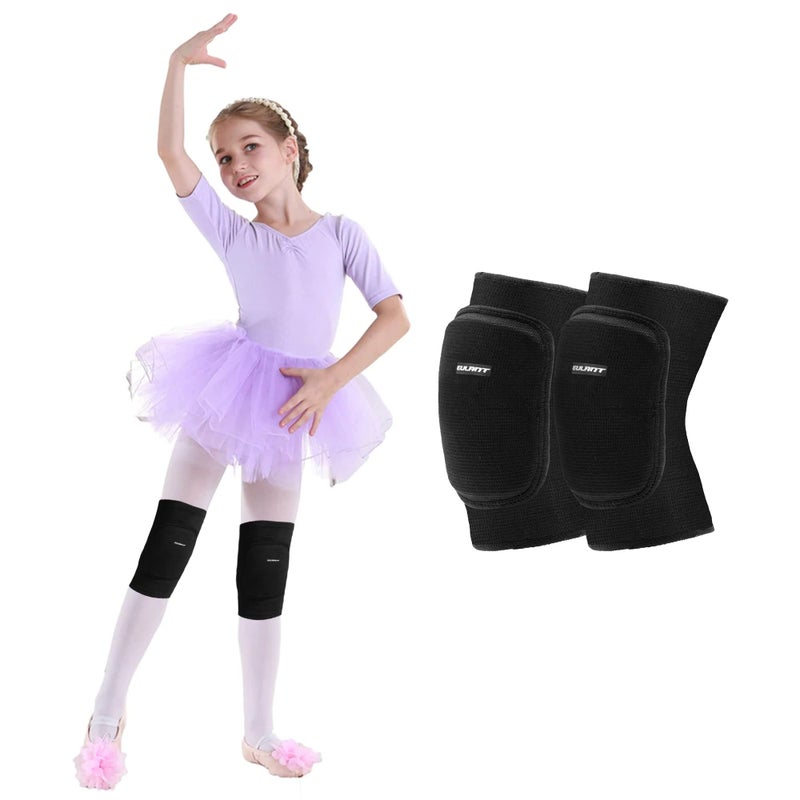 EULANT Sborter Knee Pads for Kids Junior Youth, for Biking,Volleyball,Basketball,Football,Skating,Dancing, 1 Pair,S Black - Image 1